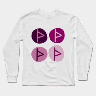 Thurisaz in Purple (Runes and Colors) Long Sleeve T-Shirt